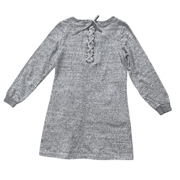 Jack by BB Dakota Day Off Knit Lace Up Back Gray Sweater Dress Size XS - Picture 1 of 9